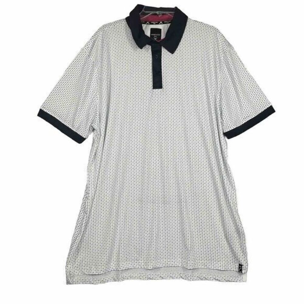 New Kenneth‎ Cole Men's Active Performance Golf Geometric Print Polo Size 1X